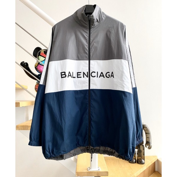 [계단집] 발렌시아가 흰/남 바람막이 balenciaga