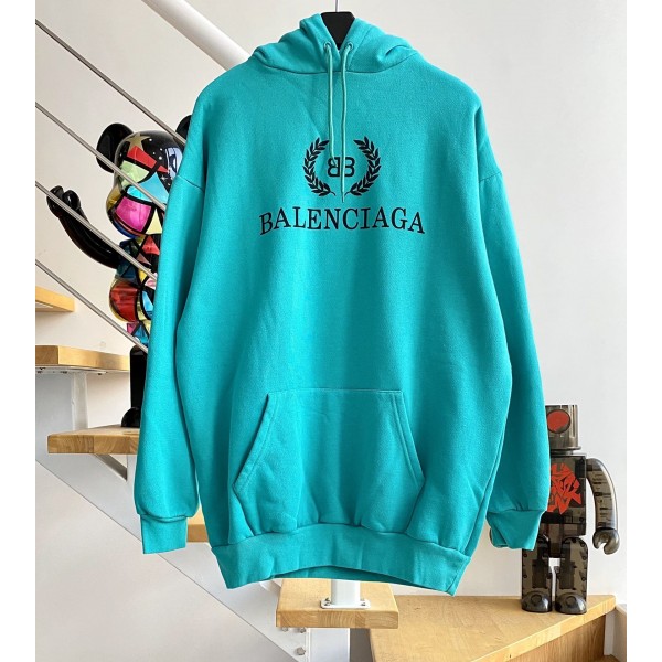 [계단집] 발렌시아가 BB로고 후드티 라이트그린 balenciaga