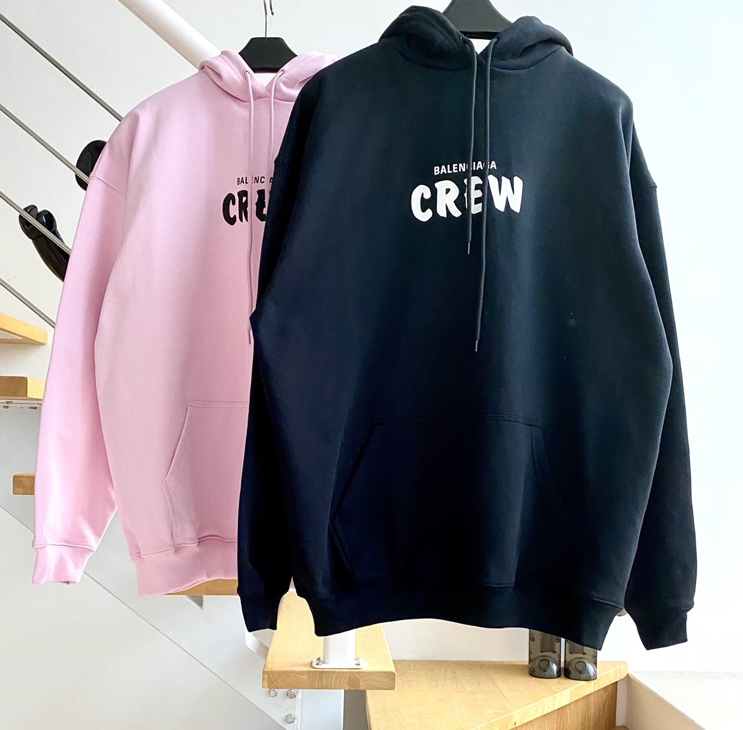 [계단집] 발렌시아가 CREW로고 후드티 2컬러 balenciaga