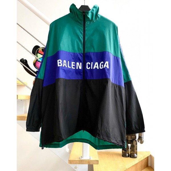 [계단집] 발렌시아가 흰로고 바람막이 그린 balenciaga