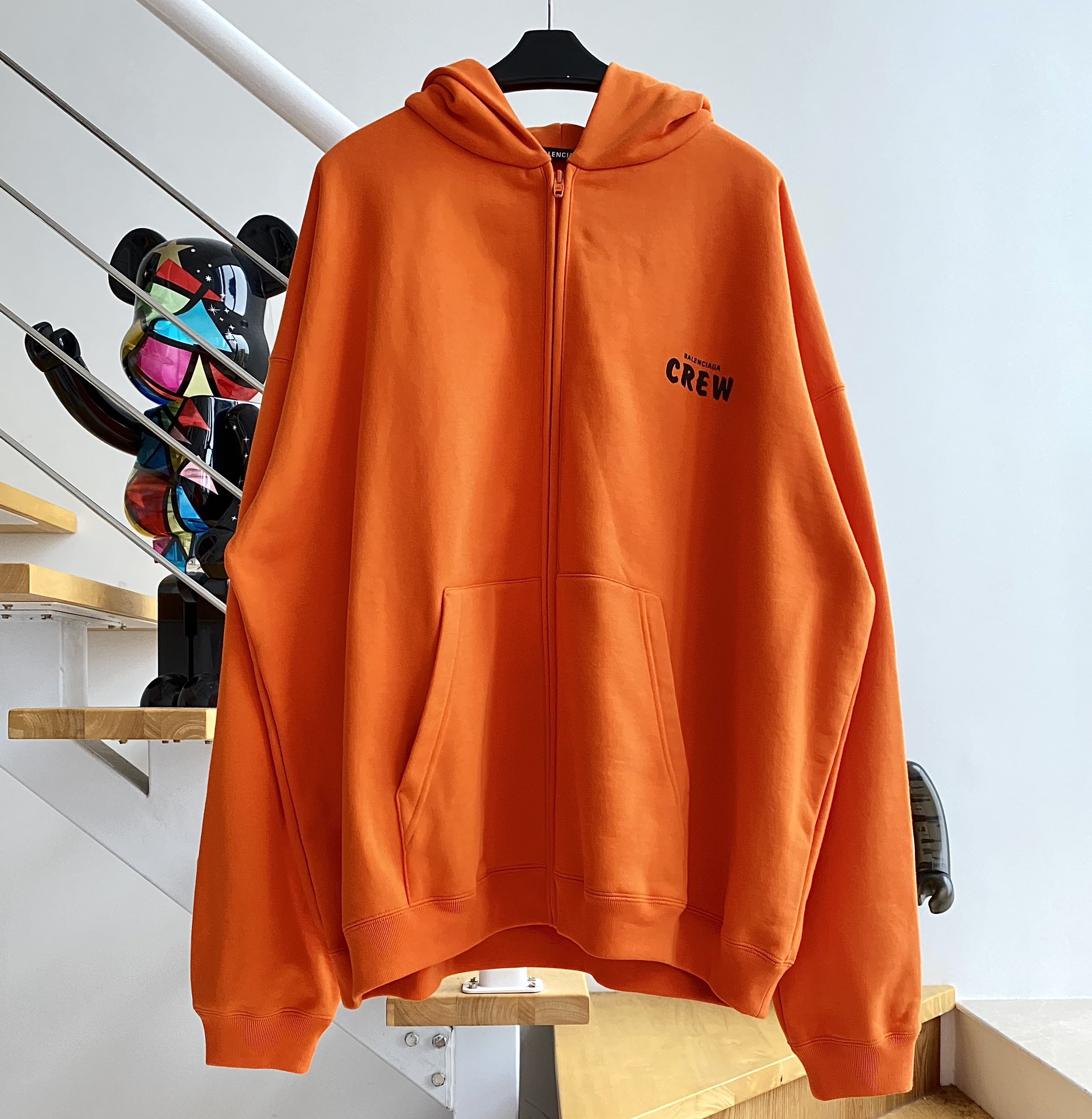 [계단집] 발렌시아가 크루 후드집업 오렌지 balenciaga