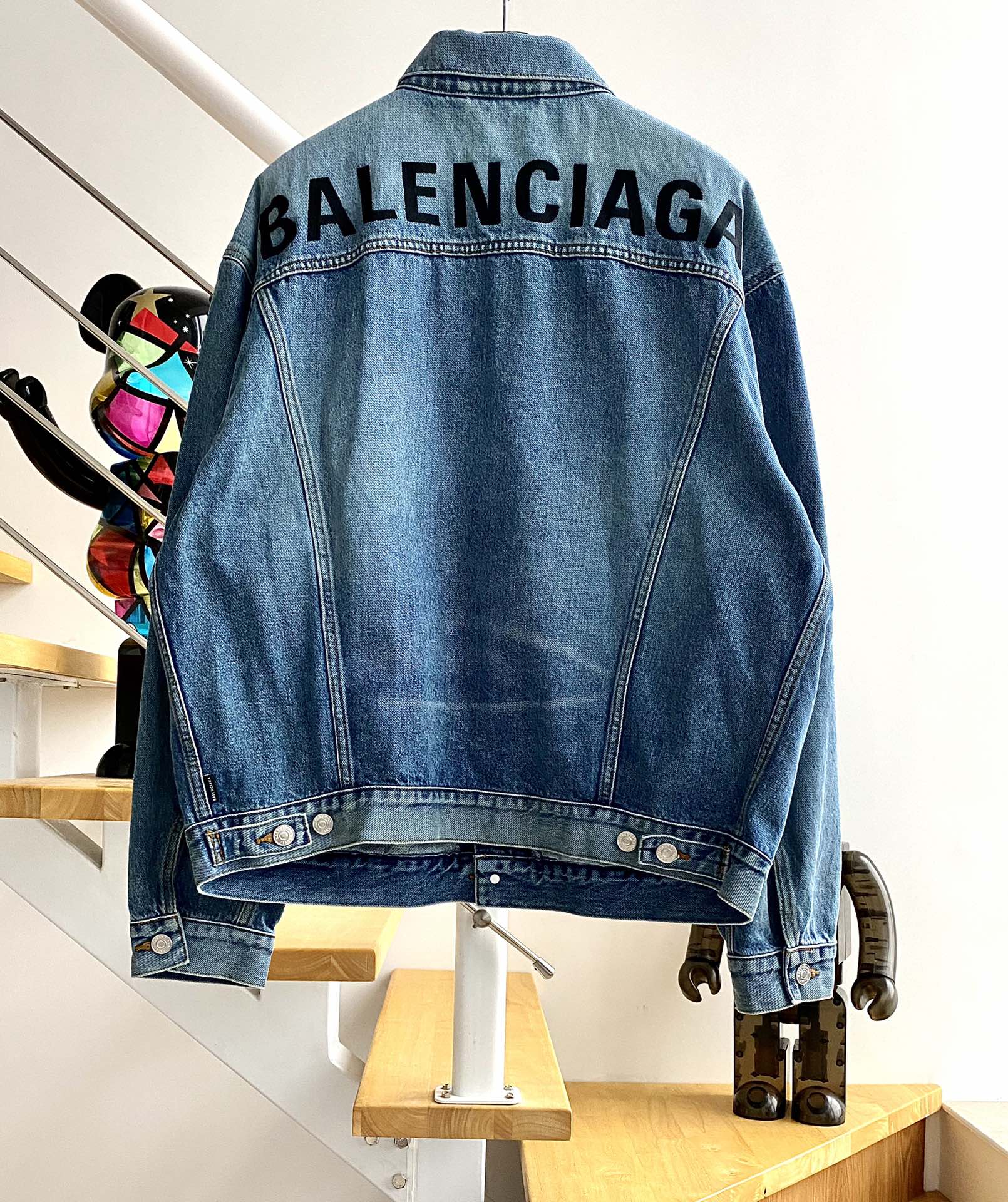 [계단집] 발렌시아가 블랙 로고 청자켓 balenciaga