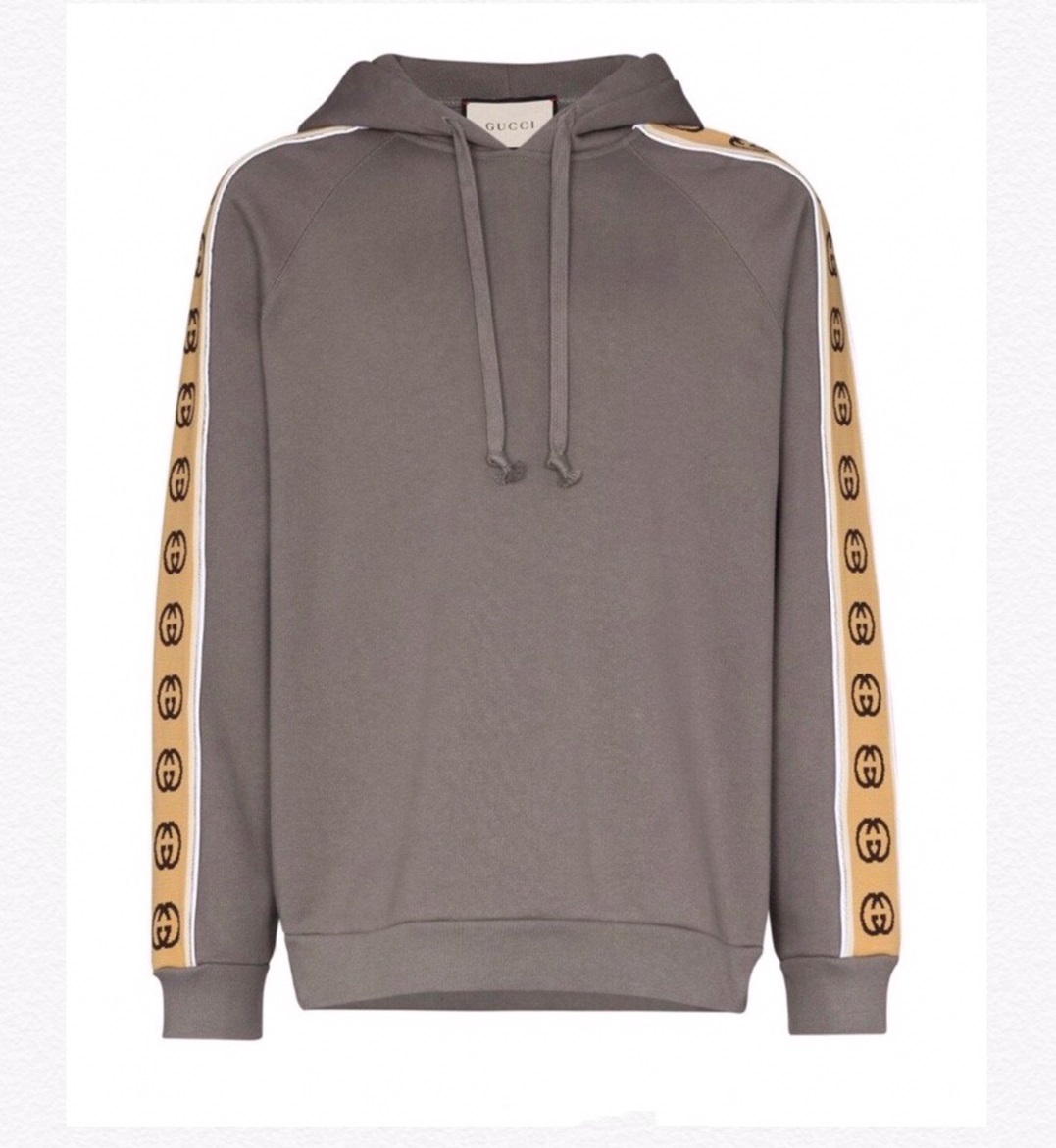 B7 구찌 로고 후드티 다크 그레이 Gucci