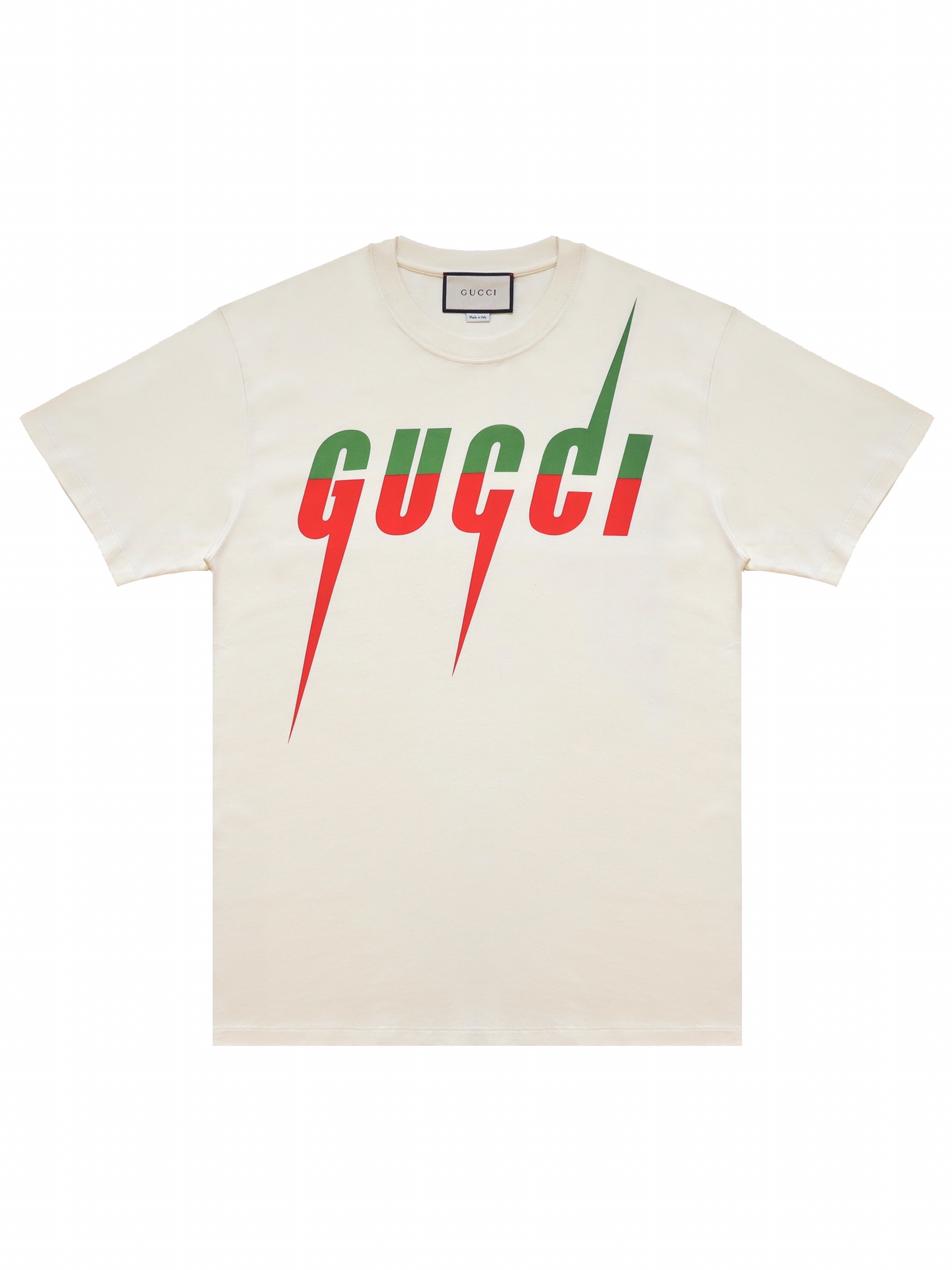 B7 구찌 배색 모노그램 반팔티 아이보리 Gucci