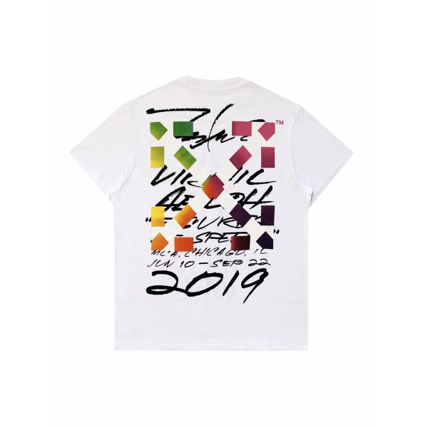 B7 오프화이트 그래피티 컬러 로고 2019 반팔티 OFF WHITE