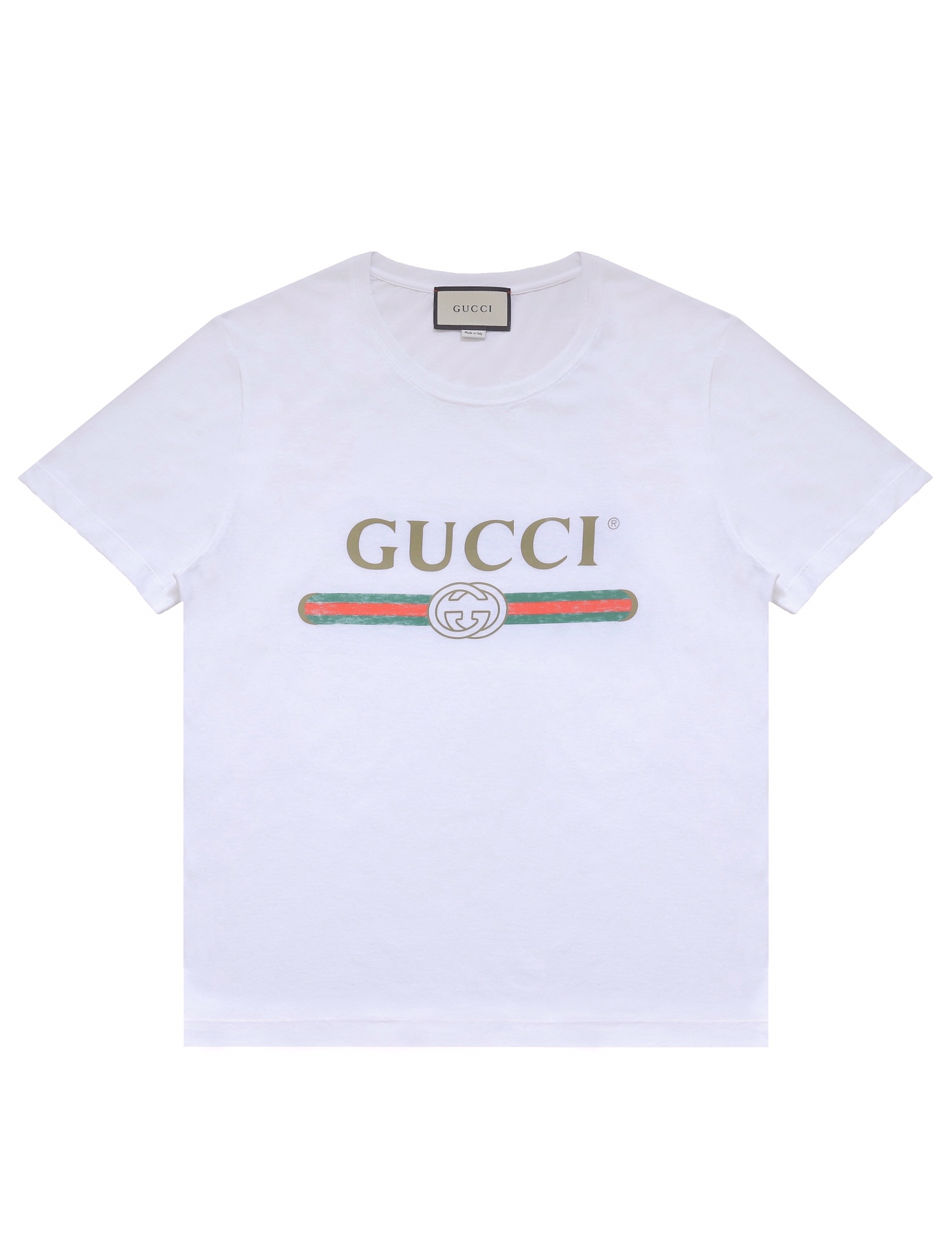 B7 구찌 앞 로고 화이트 반팔티 Gucci