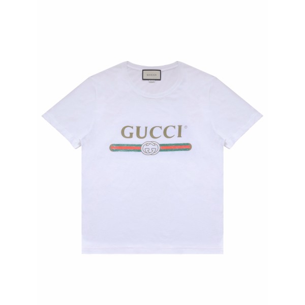 B7 구찌 앞 로고 화이트 반팔티 Gucci