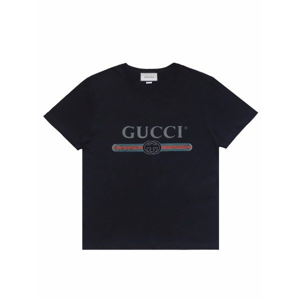 B7 구찌 앞 로고 블랙 반팔티 Gucci