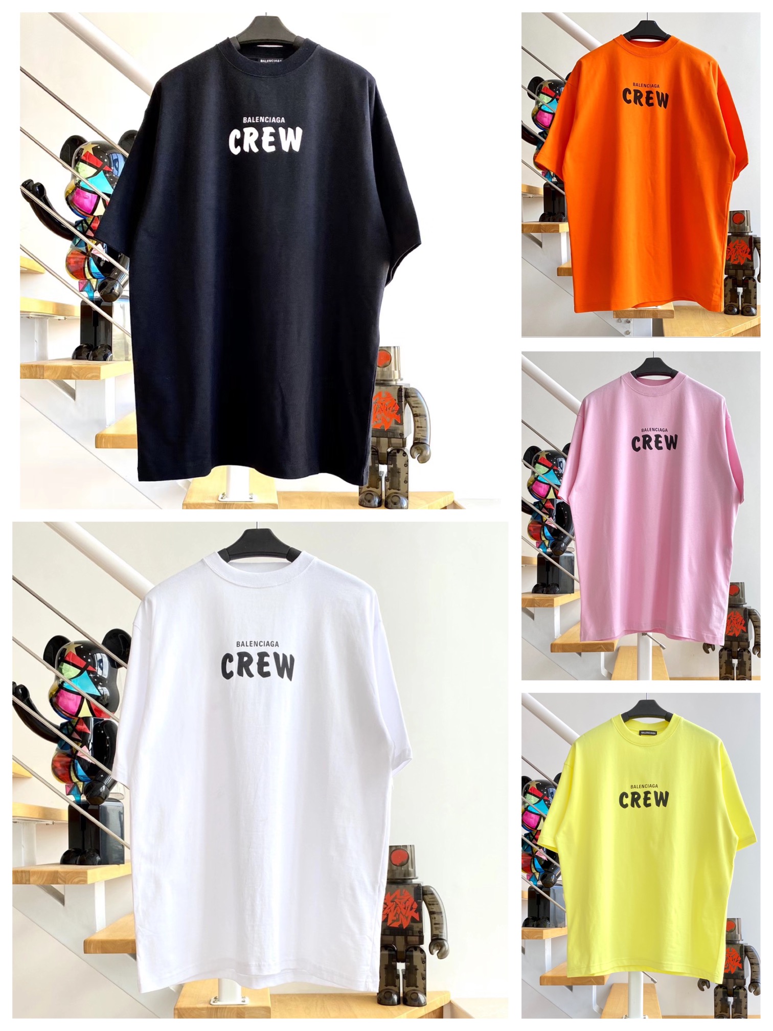 [계단집] 발렌시아가 CREW 모노그램 티셔츠 5컬러 balenciaga