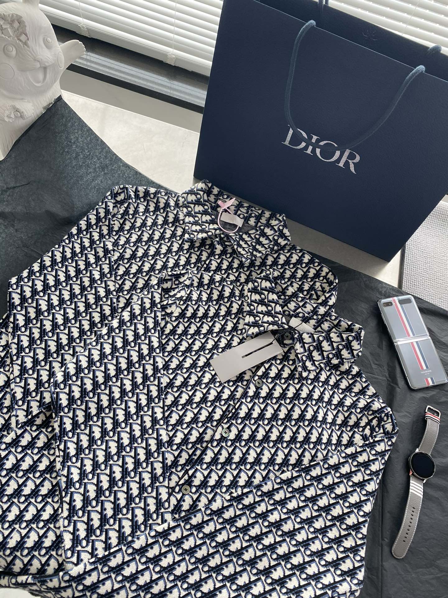 TJ공장 디올 클래식 프린트 면 셔츠 Dior