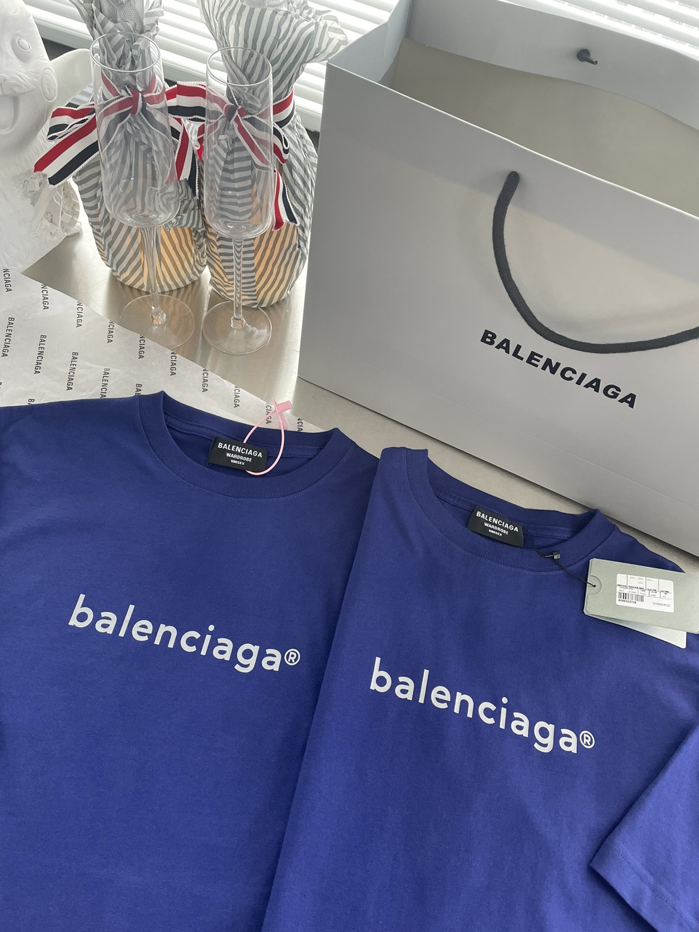 TJ공장 발렌시아가 레터링 패턴 티셔츠 3컬러 balenciaga