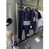 TJ 톰브라운 캐쥬얼 양털 왼쪽 화이트 사선 팬츠 네이비 Thombrowne