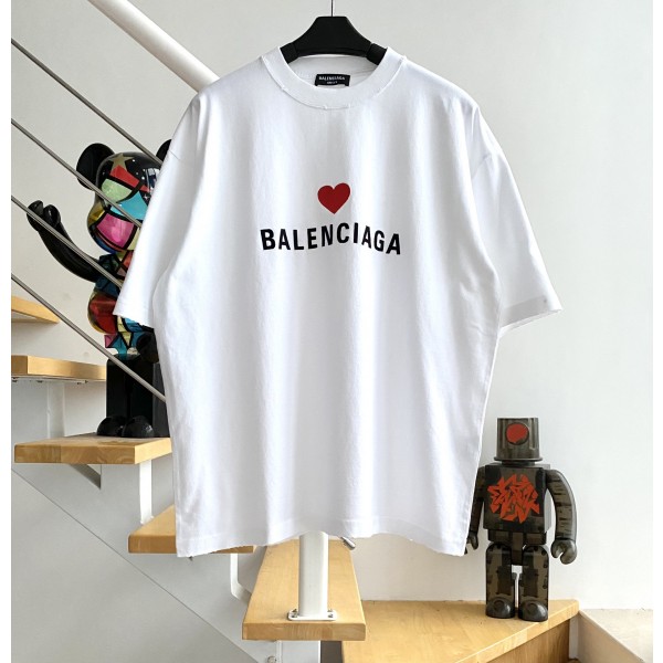 [계단집] 발렌시아가 하트&모노그램 티셔츠 화이트 balenciaga