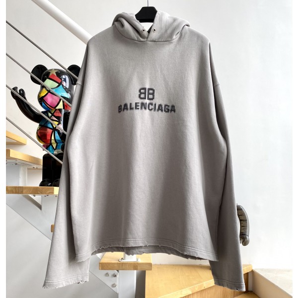 [계단집] 발렌시아가 BB 모자이크 로고 후드티 그레이 balenciaga