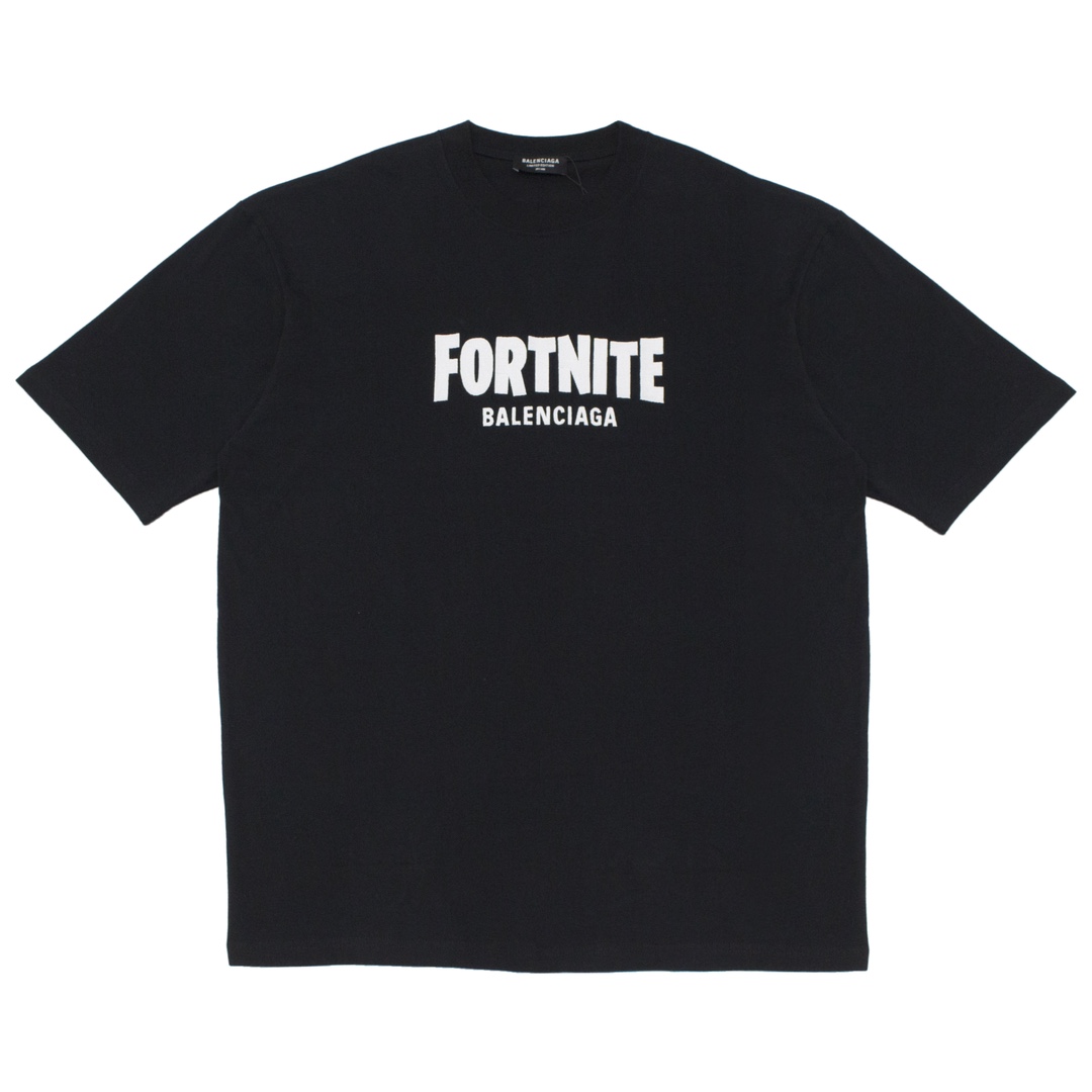 GTR공장 발렌시아가 Fortnite 리테일 로우 반팔티 블랙 balenciaga