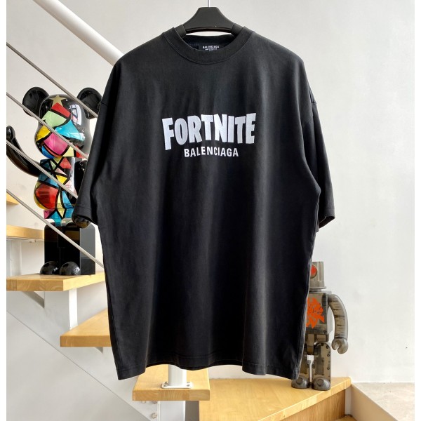 [계단집] 발렌시아가 Fortnite 리테일 로우 반팔티 블랙 balenciaga