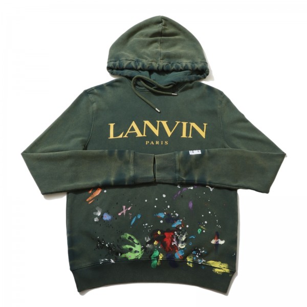 GTR공장 랑방 LANVIN 모노그램 페이트 후드티 그린