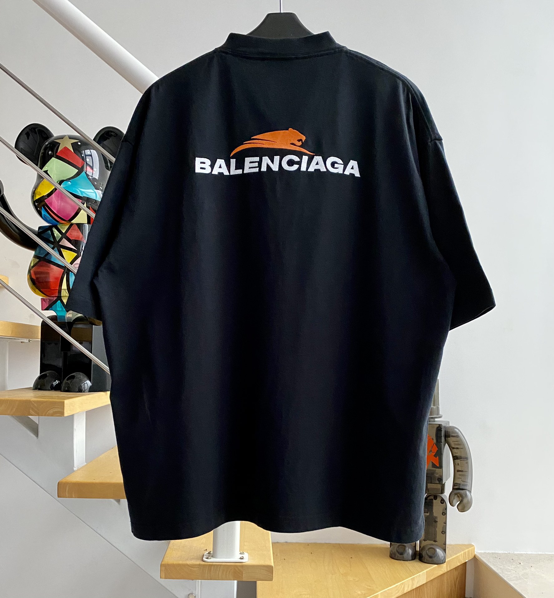 [계단집] 발렌시아가 모노그램 호랑이 자수 반팔티 블랙 balenciaga