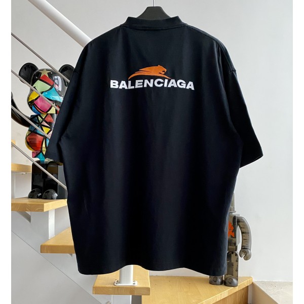 [계단집] 발렌시아가 모노그램 호랑이 자수 반팔티 블랙 balenciaga