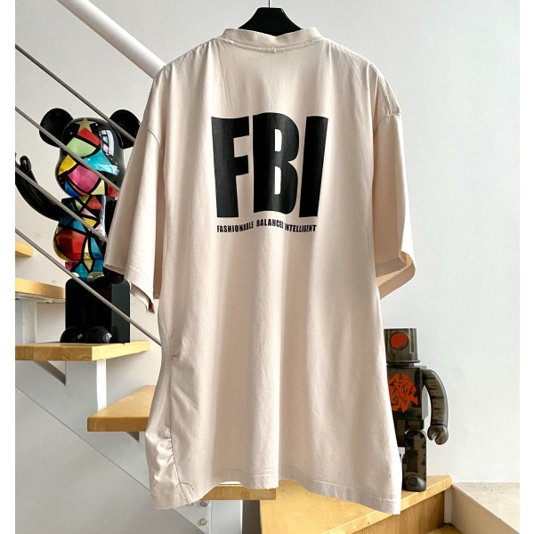 [계단집] 발렌시아가 옐로우 FBI 반팔티 베이지 balenciaga