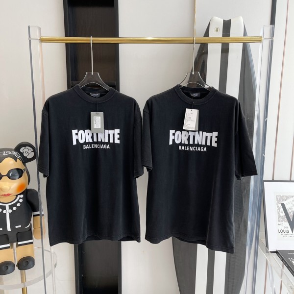 V공장 발렌시아가 FORTNITE 리테일 로우 반팔티 블랙 balenciaga