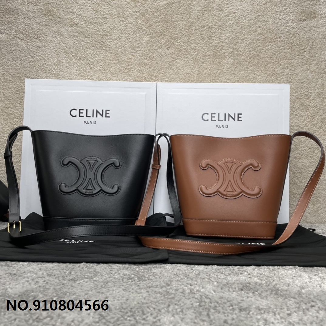JXG 셀린느 스무스 카프스킨 스몰 버킷백 레더 트리옹프 22*24*13cm 198243 2컬러 