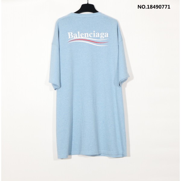 GTR공장 발렌시아가 웨이브 반팔티 라이트 블루 balenciaga