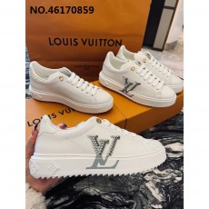 [AN3] 루이비통 큐빅 LV 로고 스니커즈 화이트 LOUIS VUITTON