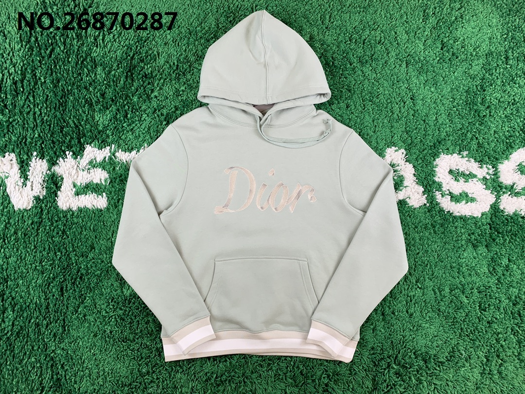 [잔디집2] 디올 모노그램 뒷면 47 자수 후드티 라이트 그린 Dior