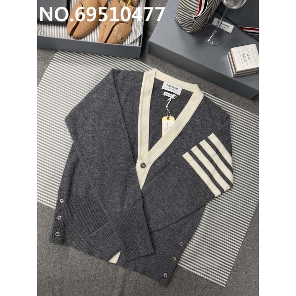 TJ공장 톰브라운 아이보리 선 캐시미어 가디건 그레이 Thombrowne