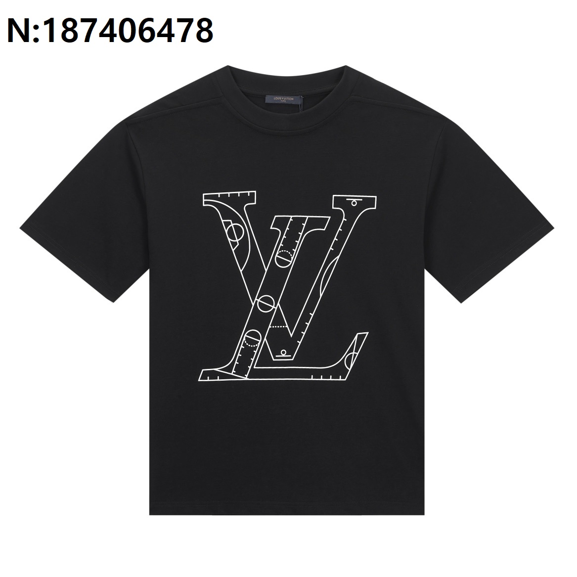 [잔디집2] 루이비통 NBA 앞 큰 LV 로고 반팔티 블랙 LOUIS VUITTON