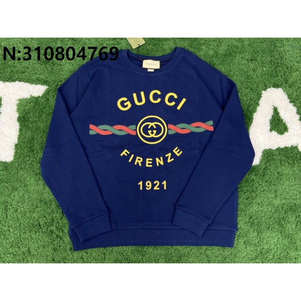 [잔디집1] 구찌 모노그램 배색 줄 1921 맨투맨 다크 블루 Gucci