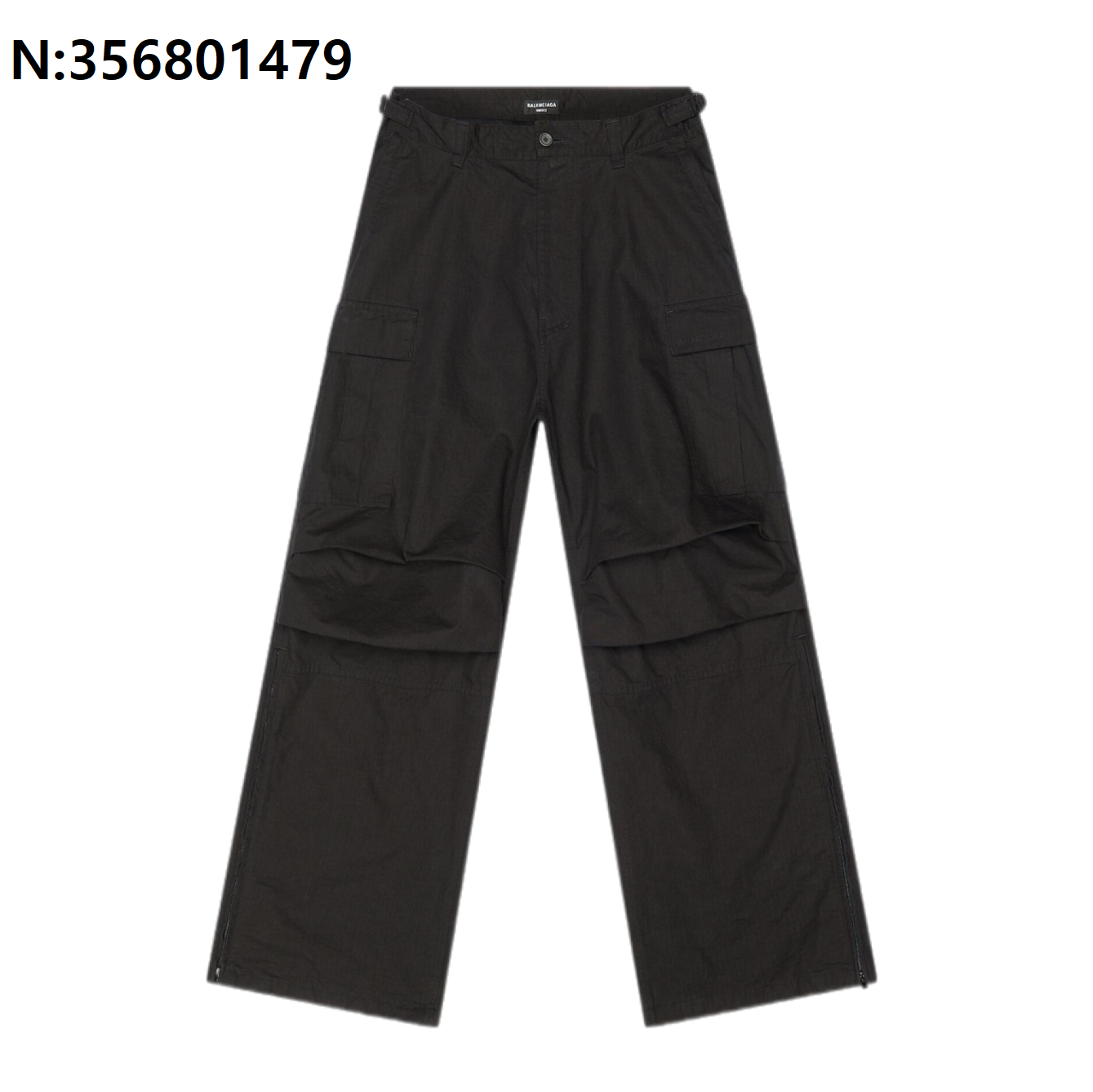 GTR공장 발렌시아가 Pulled Cargos 카고 팬츠 블랙 balenciaga