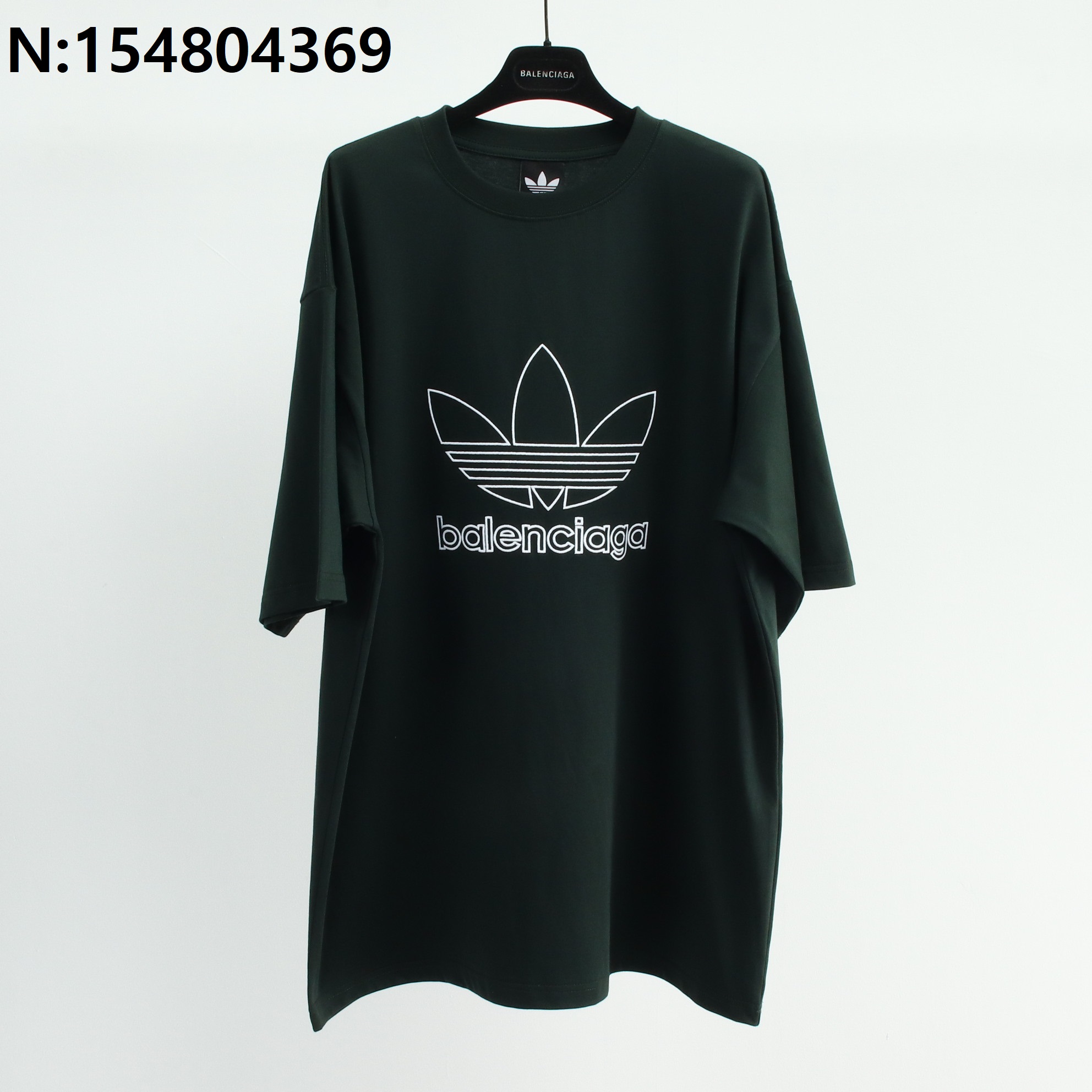 GTR공장 발렌시아가 아디다스 23SS 로고 자수 반팔티 다그 초록색 balenciaga adidas