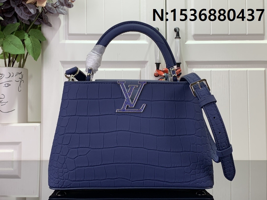 [88factory] 루이비통 카퓌신 핸드백 블루 M48865 27*18*9cm LOUIS VUITTON