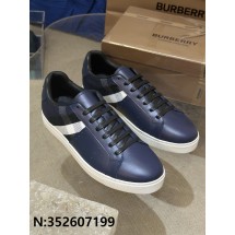 [152] 버버리 체크 패브릭 이음 가죽 스니커즈 2컬러 burberry