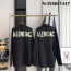 V공장 발렌시아가 23SS 뒷면 테이프 모노그램 긴팔 셔츠 블랙 balenciaga