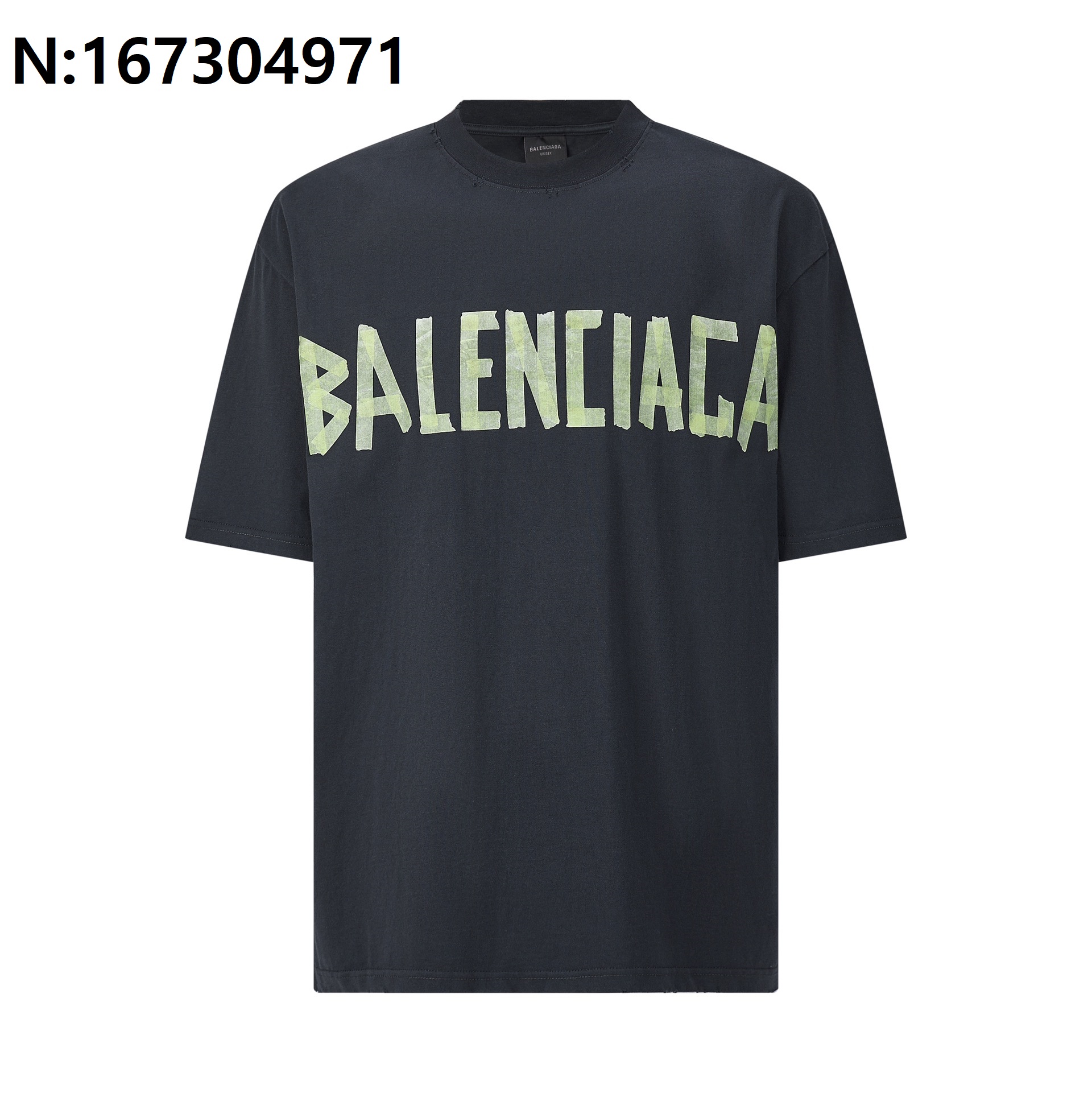 [잔디집2] 발렌시아가 23SS 테이프 모노그램 반팔티 블랙 balenciaga