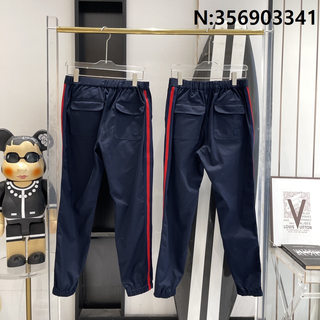 V공장 구찌 23SS 옆 레드 띠 팬츠 Gucci