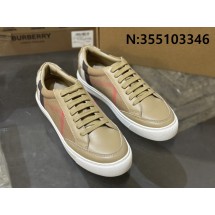 [152] 버버리 하우스 체크 가죽 이음 스니커즈 burberry