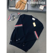 TJ공장 톰브라운 라운드넥 소매 삼선 면 니트 네이비 Thombrowne