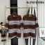 V공장 버버리 스트라이프 메시 반팔티 브라운 burberry