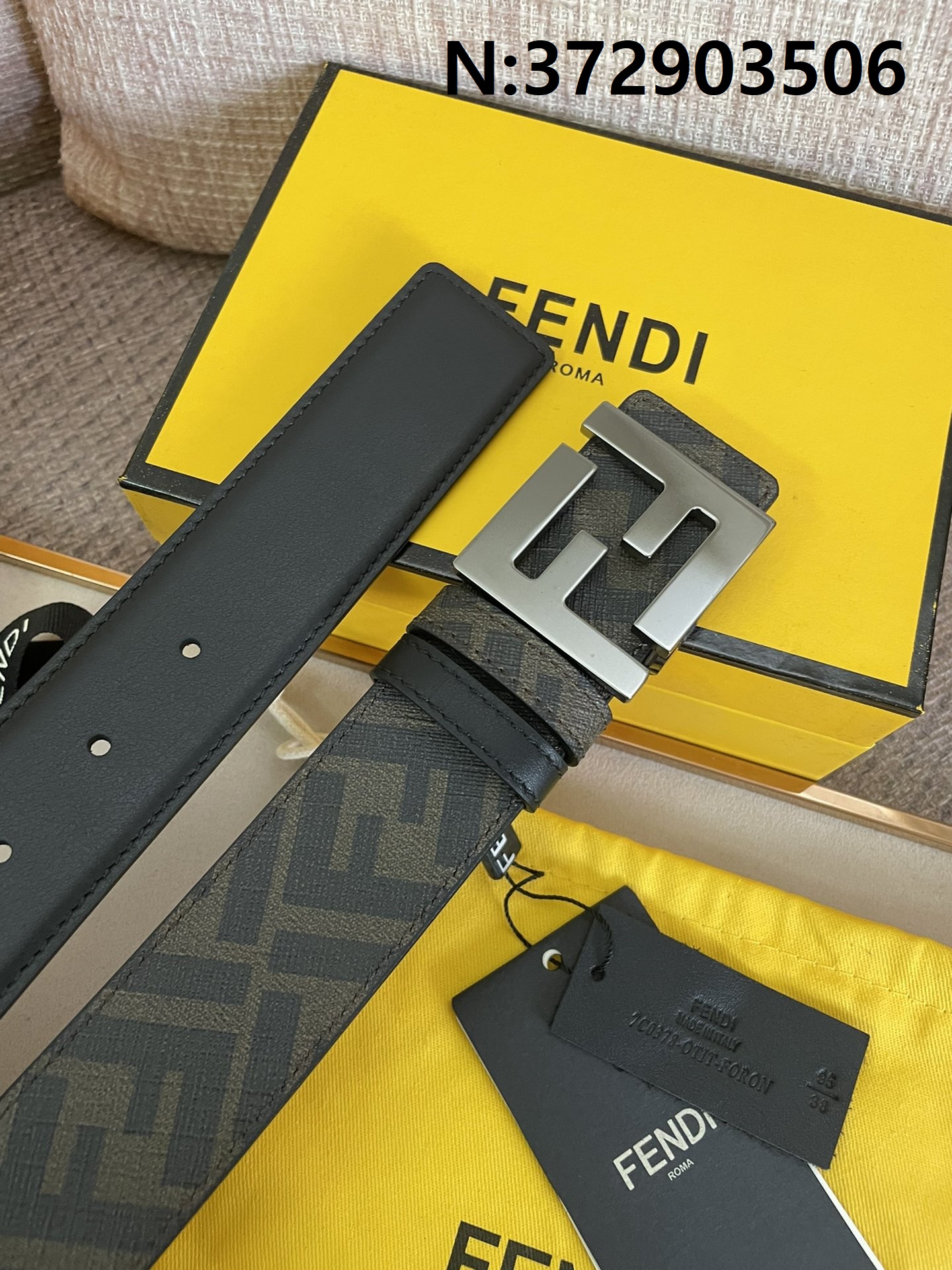 펜디 FF버클 FF로고 양면 벨트 4cm 3컬러 Fendi