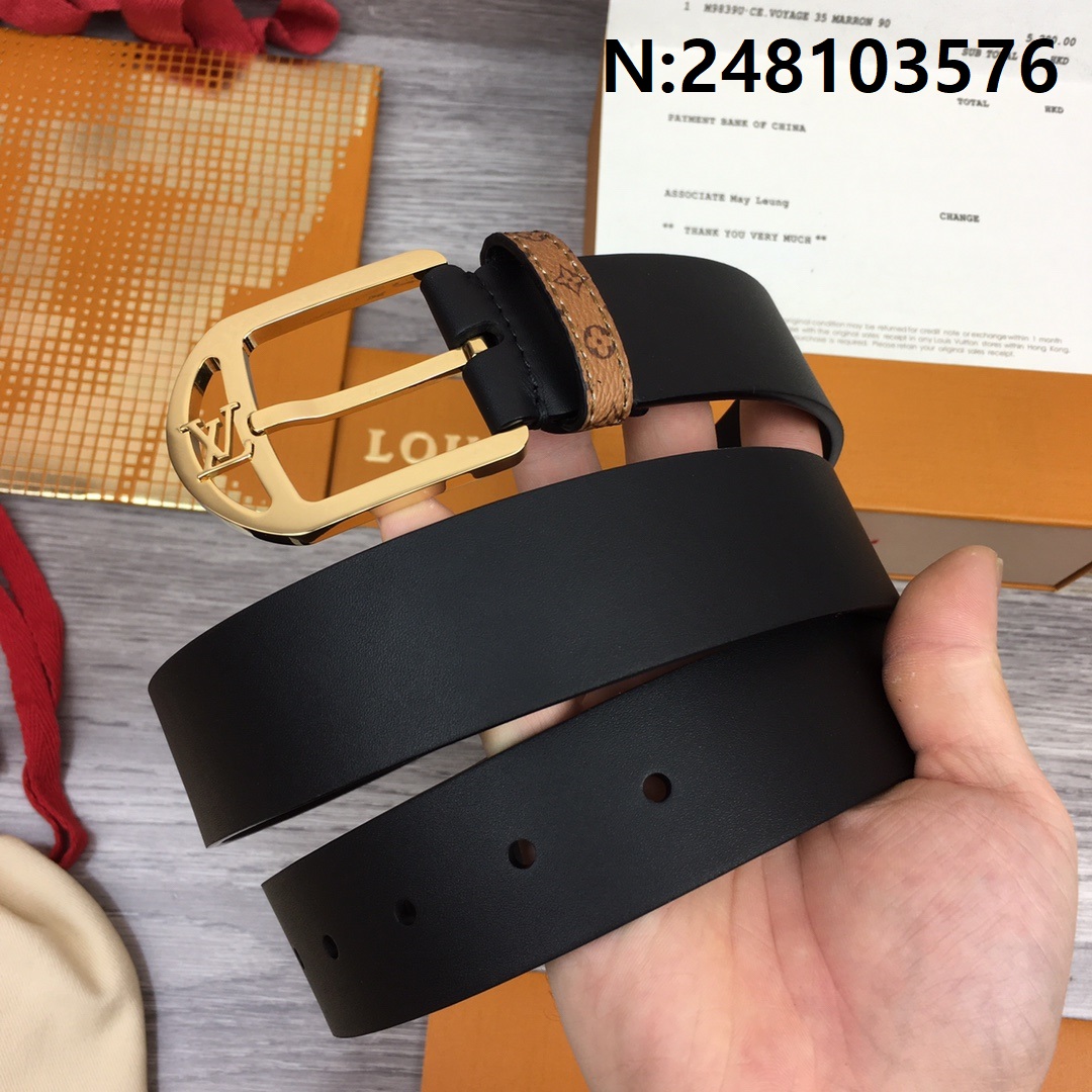 루이비통 미니 LV로고 벨트 3.5cm M0461 2컬러 LOUIS VUITTON