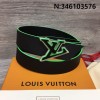 루이비통 양색 LV로고 벨트 3.5cm M0641 그린 LOUIS VUITTON