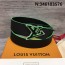 루이비통 양색 LV로고 벨트 3.5cm M0641 그린 LOUIS VUITTON