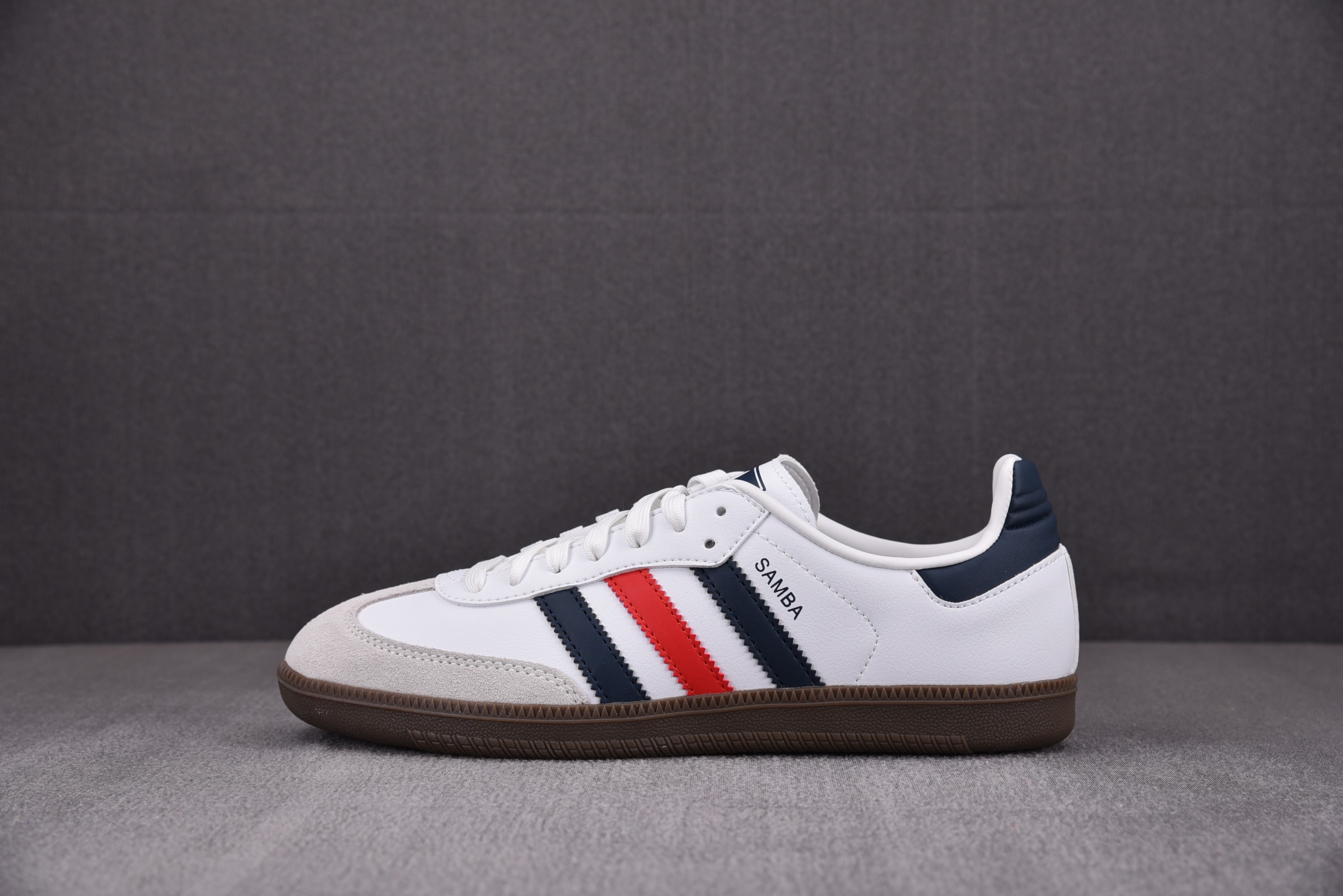 아디다스 삼바 비건 화이트 네이비 블루 레드 Vegan OG Cloud White Navy Blue Red F75247 adidas