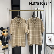 V공장 버버리 클래식 체크 니트 반팔 폴로 베이지 burberry