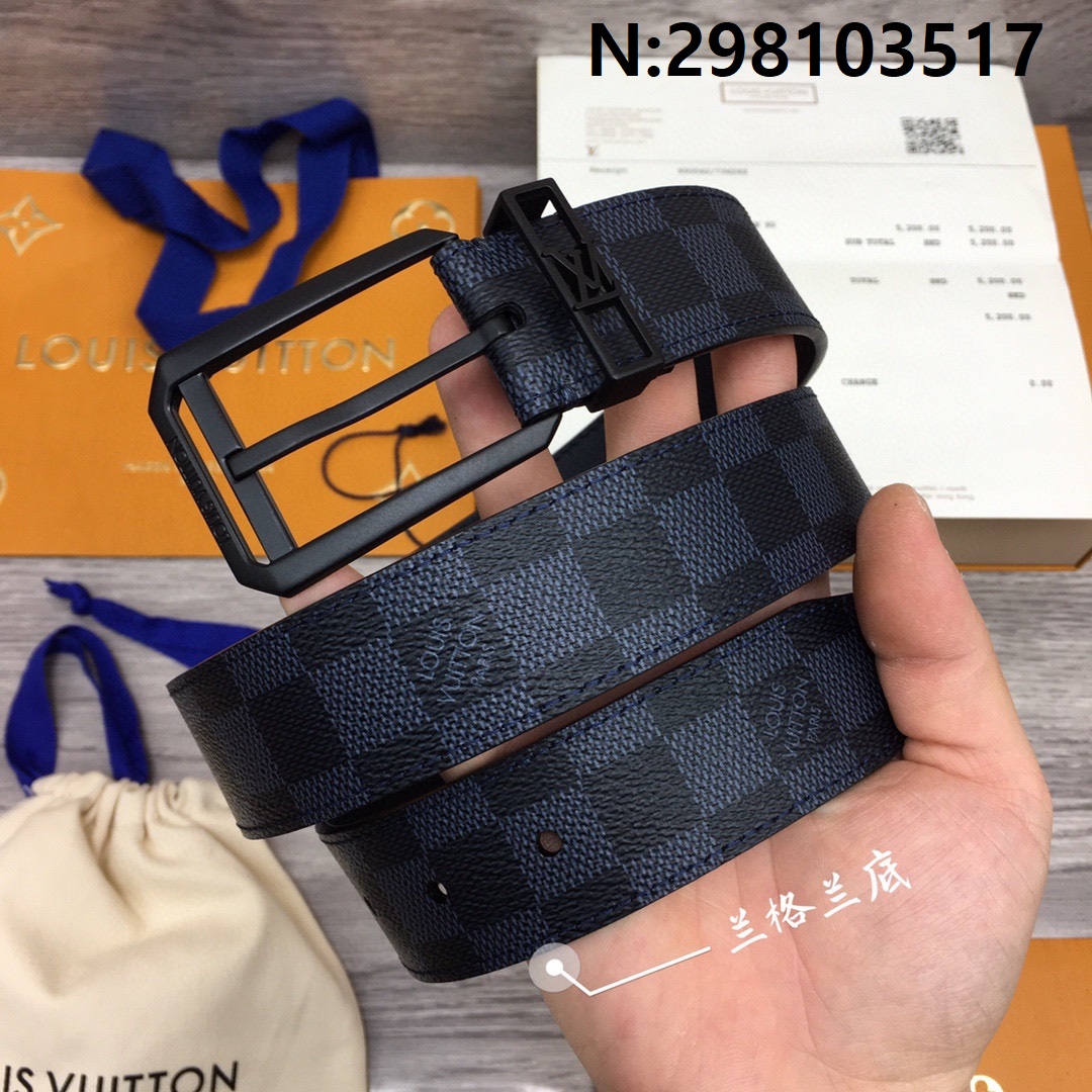 루이비통 모노그램 스퀘어버클 체커보드 벨트 2컬러 3.5cm LOUIS VUITTON