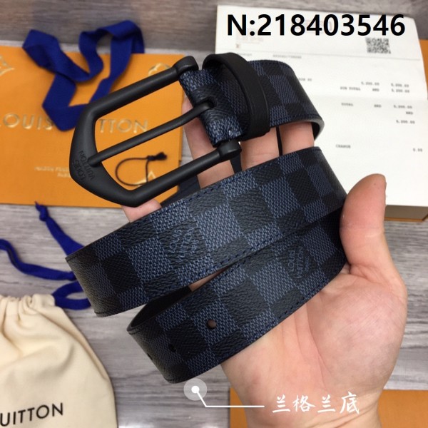 루이비통 23SS 모노그램 체커보드 벨트 3.5cm LOUIS VUITTON